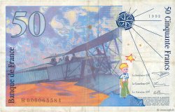 50 Francs SAINT-EXUPÉRY FRANCE  1992 F.72.01aH F