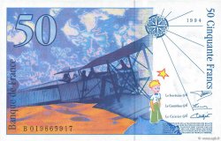 50 Francs SAINT-EXUPÉRY Modifié FRANKREICH  1994 F.73.01d fST+