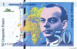 50 Francs SAINT-EXUPÉRY Modifié FRANCE  1994 F.73.01d UNC-