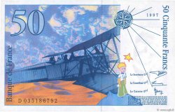 50 Francs SAINT-EXUPÉRY Modifié FRANCIA  1997 F.73.04 SC+