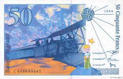 50 Francs SAINT-EXUPÉRY Modifié FRANCIA  1999 F.73.05 q.FDC