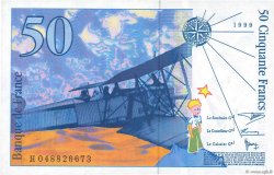 50 Francs SAINT-EXUPÉRY Modifié FRANCIA  1999 F.73.05 FDC