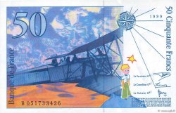 50 Francs SAINT-EXUPÉRY Modifié FRANKREICH  1999 F.73.05 fST+