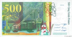 500 Francs PIERRE ET MARIE CURIE FRANCE  1994 F.76.01 XF+