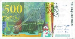 500 Francs PIERRE ET MARIE CURIE FRANCE  1998 F.76.04 TTB+