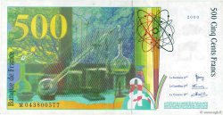500 Francs PIERRE ET MARIE CURIE FRANKREICH  2000 F.76.05 fVZ