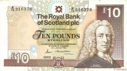10 Pounds SCOTLAND  1990 P.348a VF+