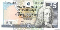 5 Pounds SCOTLAND  1990 P.352a fST+