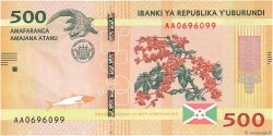 500 Francs BURUNDI  2015 P.50 NEUF