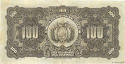 100 Bolivianos BOLIVIEN  1928 P.125a fSS