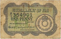 1 Penny FIDSCHIINSELN  1942 P.047a SGE