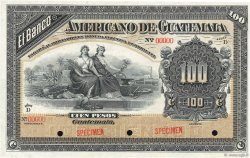 100 Pesos Spécimen GUATEMALA  1913 PS.114s AU