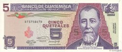 5 Quetzales GUATEMALA  1991 P.074b UNC