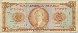 20 Colones COSTA RICA  1968 P.231a F