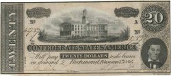 20 Dollars Гражданская война в США  1864 P.69 VF+