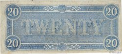 20 Dollars 美利堅聯盟國  1864 P.69 VF+