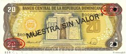 20 Pesos Oro Spécimen RÉPUBLIQUE DOMINICAINE  1985 P.120s2