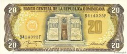 20 Pesos Oro RÉPUBLIQUE DOMINICAINE  1987 P.120c FDC