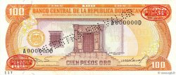 100 Pesos Oro Spécimen RÉPUBLIQUE DOMINICAINE  1985 P.122s2 ST