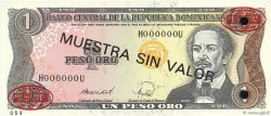 1 Peso Oro Spécimen DOMINICAN REPUBLIC  1988 P.126s3 UNC-