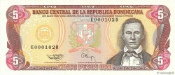 5 Pesos Oro RÉPUBLIQUE DOMINICAINE  1993 P.143a q.FDC
