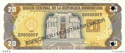 20 Pesos Oro Spécimen RÉPUBLIQUE DOMINICAINE  1997 P.154s1 ST
