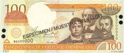 100 Pesos Oro Spécimen RÉPUBLIQUE DOMINICAINE  2001 P.171s1 UNC
