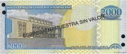 2000 Pesos Oro Spécimen RÉPUBLIQUE DOMINICAINE  2003 P.174s2 NEUF