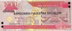 1000 Pesos Oro Spécimen RÉPUBLIQUE DOMINICAINE  2006 P.180s1 NEUF