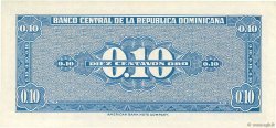 10 Centavos Oro DOMINICAN REPUBLIC  1961 P.085a AU