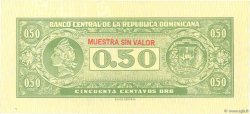 50 Centavos Oro Spécimen DOMINICAN REPUBLIC  1961 P.090s UNC