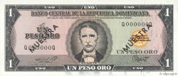1 Peso Oro Spécimen RÉPUBLIQUE DOMINICAINE  1964 P.099s1 NEUF
