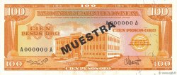 100 Pesos Oro Spécimen DOMINICAN REPUBLIC  1964 P.104s3