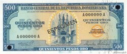 500 Pesos Oro Spécimen RÉPUBLIQUE DOMINICAINE  1964 P.105s3 fST+