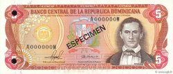 5 Pesos Oro Spécimen DOMINICAN REPUBLIC  1981 P.118s1 UNC