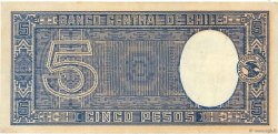5 Pesos - 1/2 Condor CHILE  1944 P.102 VF