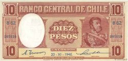 10 Pesos - 1 Condor CHILE
  1946 P.103 fST