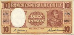 10 Pesos - 1 Condor CHILE  1947 P.111 VF+