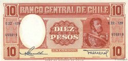 10 Pesos - 1 Condor CILE  1958 P.120 FDC