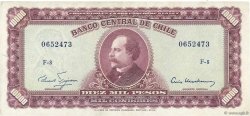 10 Escudos sur 10000 Pesos CHILE  1960 P.132 VF+