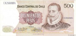 500 Pesos CHILE  1990 P.153b UNC