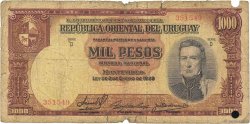 1000 Pesos URUGUAY  1939 P.041c q.B