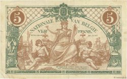 5 Francs BÉLGICA  1921 P.075b BC+