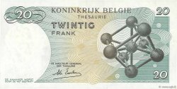 20 Francs BELGIUM  1964 P.138 XF-