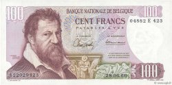 100 Francs BELGIUM  1966 P.134a UNC-