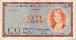 100 Francs LUXEMBURGO  1956 P.50a MBC