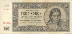 1000 Korun TSCHECHOSLOWAKEI  1945 P.074a SS