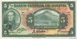 5 Bolivianos BOLIVIA  1928 P.120a MBC+