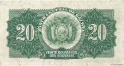 20 Bolivianos BOLIVIA  1928 P.131 AU