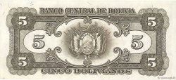 5 Bolivianos BOLIVIA  1945 P.138a SC